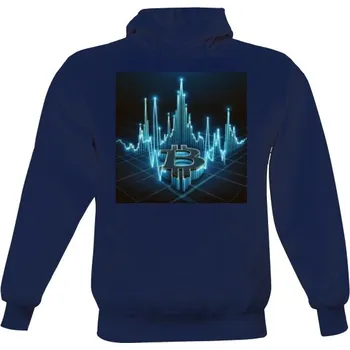 Pánská mikina Pánská mikina s kapucí s potiskem BTC Graf - Modrá Jízda pánské
