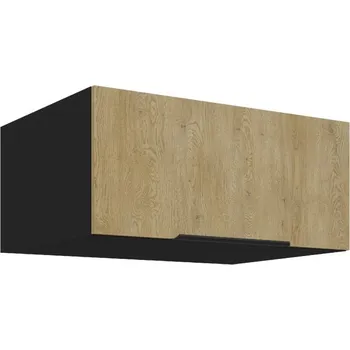 Kuchyňská skříňka LEMPERT Horní skříňka CREMONA BL 17 (80 / 36 / 57 cm) - dub cremona / černá