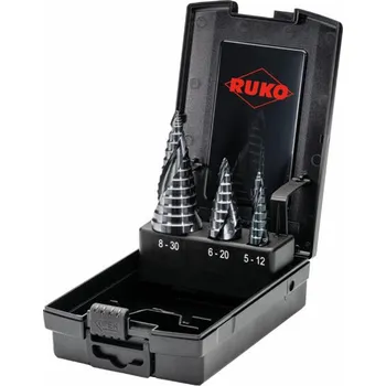 Vrták RUKO Sada vrtáků stupňovitých 3d Flowstep Co5% RUnaTEC
