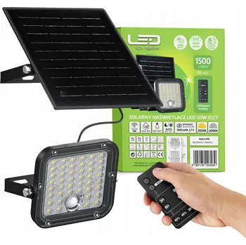 Solární LED reflektor s pohybovým senzorem 10W halogen + dálkové ovládání