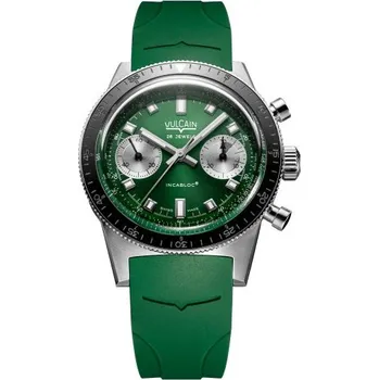 Hodinky Vulcain Skindiver Chronograph Green - Rubber + 5 let záruka a dárek ZDARMA