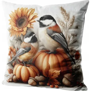 Polštář VELUROVÝ POVLEK NA DEKORAČNÍ POLŠTÁŘ PODZIMNÍ 40x40 CM VELUR DÝNĚ 459