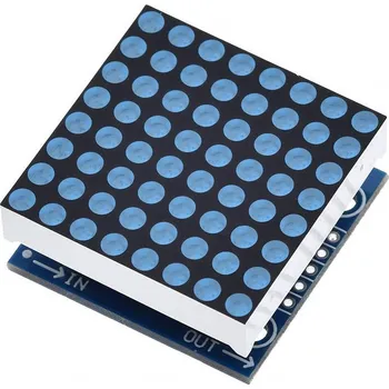 Elektronická stavebnice LaskaKit_cz 8x8 LED matice s MAX7219 3mm Modrá