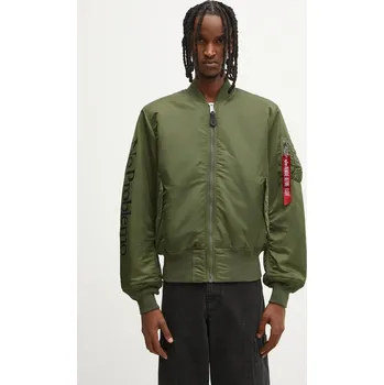 Pánský bomber Oboustranná bomber bunda No Problemo x Alpha Industries No War MA-1, L, zelená, 78X
