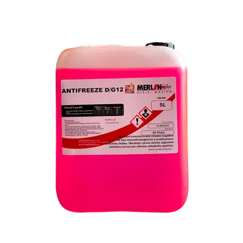 Náplň do chladiče a ostřikovače MERLIN ANTIFREEZE D/G12 (5L kanystr) 14-01-0057