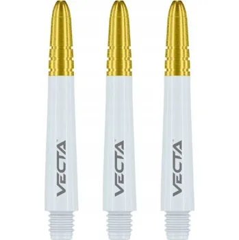 Příslušenství pro šipky Shafty Winmau Vecta Inter White bílé se zlatem