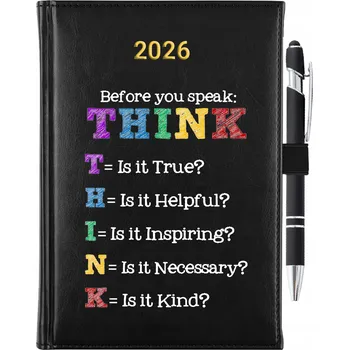 Kalendář Knižkový kalendář 2026 A5 černý