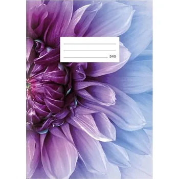 Sešit Školní sešit Lux A5 540, čistý, 40 listů, fialový květ