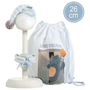 Panenka Llorens M26-313 obleček pro panenku miminko NEW BORN velikosti 26 cm s doplňky