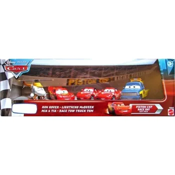 autíčko 5pack - Ron Hover + Mia + Tia + Lightning McQueen + Race Tow Truck Tom - Cars (Auta)