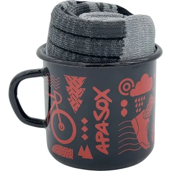 APASOX dárkový plecháček s ponožkami DOM šedý Velikost: 43-47