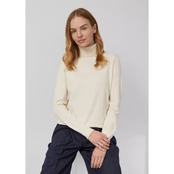 Dámský svetr s.Oliver svetr s rolákovým límcem krémový Velikost: 40