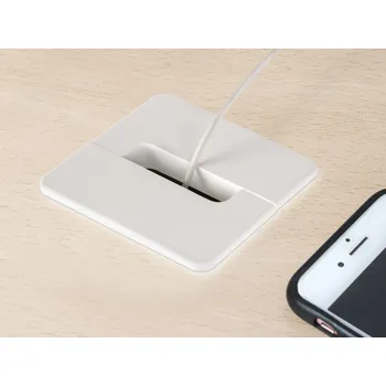 In-Design Plastová průchodka kabelů 87x87 mm - bílá