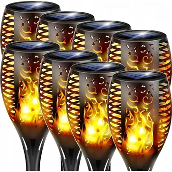 Venkovní osvětlení 8 x SOLÁRNÍ LAMPA LED IMITACE PLAMENE OHNĚ SADA