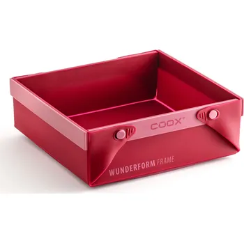 Nádoba na pečení Rozkládací silikonová forma coox WUNDERFORM FRAME SQ Barva: Červená