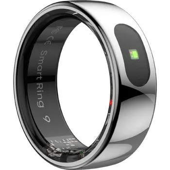 Chytré hodinky Powerton Smart RING PRO chytrý prsten vel. 8 stříbrný Stříbrná