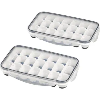 Tvořítko na led APS Forma na kostky ledu s víkem, sada 2 ks