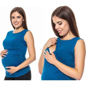 Těhotenské a kojící tílko TOP - tmavě modrá, Velikost S, Barva Námořnická modř