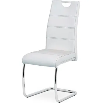 Jídelní židle Jídelní židle SUESOR, bílá/chrom + vyzvednutí ZDARMA