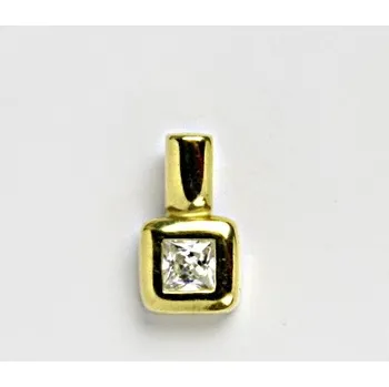 Přívěsek Zlatý přívěsek , žluté zlato , čirý zirkon - 1471 poslední kus (Zlatý přívěsek se zirkonem)