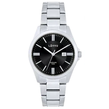Hodinky LAVVU Pánské náramkové hodinky se safírovým sklem HALLAND Dark Grey LWM0301 ( )