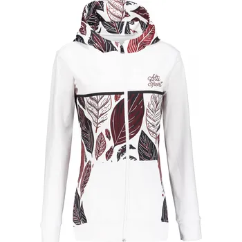 Dámská mikina Dámská mikina na zip premium ALTISPORT VOJ/ALW061MI02 BÍLÁ/VÍNOVÁ M