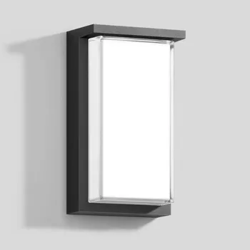 Venkovní osvětlení BEGA 24336 BEGA venkovní nástěnné LED svítidlo obdélníkové 120x240 mm Barevná úprava: stříbrná