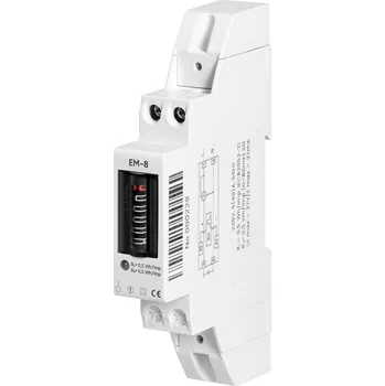 Elektroměr 1F na DIN lištu analogový VIRONE EM-8, 40A