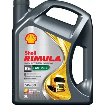 Provozní kapalina SHELL RIMULA R6 LME PLUS 5W-30 5L (Syntetický motorový olej Shell Rimula R6 LME PLUS 5W-30)
