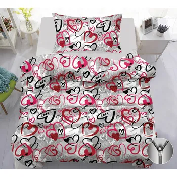 Povlečení Bavlněné povlečení STREET LOVE šedé Rozměr povlečení: 70 x 90 cm | 140 x 200 cm