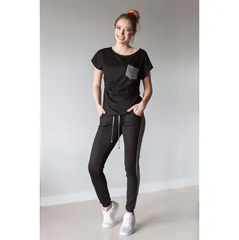 Tepláková souprava Miracle s funkcí kojení černá, Velikost L, Barva Černo / šedá 504c