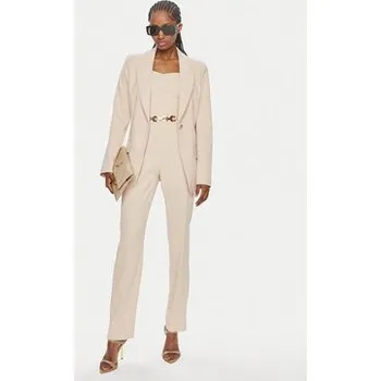 Dámské kalhoty Marciano Guess Kalhoty z materiálu 4GGB13 7074A Béžová Regular Fit 38