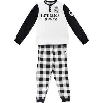 Pánské pyžamo Fan-shop Pyžamo REAL MADRID Long white velikost: XS