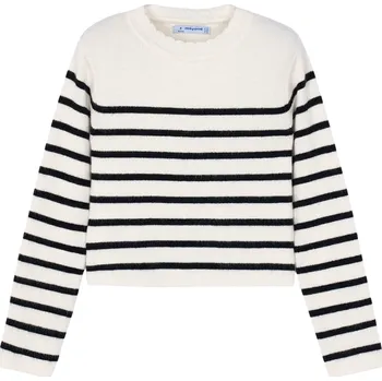 MAYORAL dívčí svetřík pruh smetanová vel. 122 cm