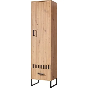 Šatní skříň Slevadoma Policová skříň OLYMPUS 02 | DUB ARTISAN / ČERNÁ