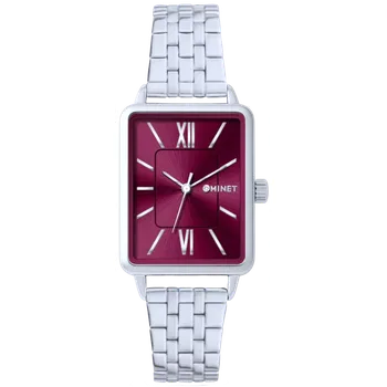 Hodinky MINET Náramkové stříbrno-vínové dámské hodinky SIENA se stříbrným ocelovým řemínkem MWL5401 (POŠTOVNÉ ZDARMA!! )