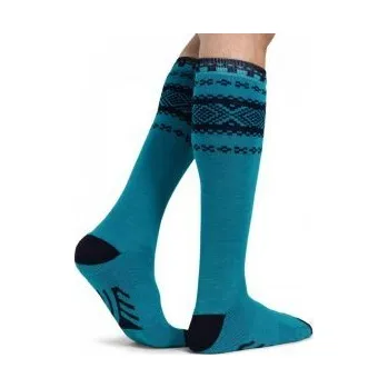Dámské termo ponožky Dale Dale Cortina Knee Luxusní vlněné podkolenky Turquoise, Navy