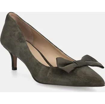 Dámské lodičky Semišové lodičky Lauren Ralph Lauren Adrienne Bow zelená barva, 802980116002 802980116002.301 79X, EUR 37