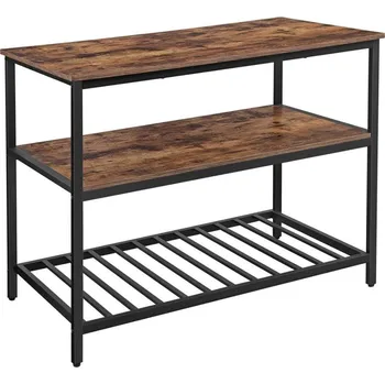 regál Policový regál do kuchyně MARGE hnědá/černá