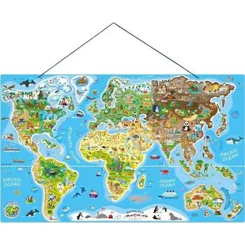 3D puzzle Puzzle Woody Svět v obrázcích, 2 v 1, Hraj si a uč se