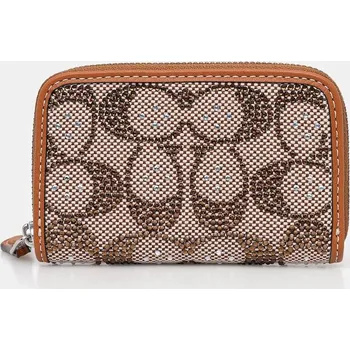 Peněženka Peněženka Coach dámská, hnědá barva, CX244 82X, vel. ONE SIZE