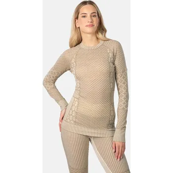 Pánské termoprádlo Funkční triko s dlouhým rukávem Kari Traa SMEKKER hnědá barva, 622682 84X, vel. L