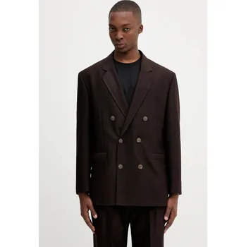 Blazer s příměsí vlny HUGO Usmar253F1X 50549673 hnědá 88X, vel. 48