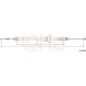 Brzdový systém Tažné lanko, parkovací brzda COFLE 92.11.6813