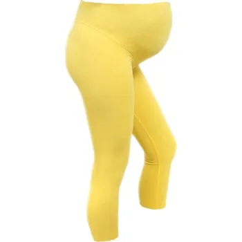 Těhotenské 3/4 leginy Getry žlutá, Velikost L, Barva Žlutá