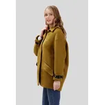 Perso Vlněný kabát z ozdobnymi paskami Žlutá Regular Fit L