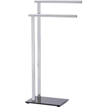 Držák na ručník WENKO 22090100 - Stojan na ručníky LAVA 42x81 cm nerez/stříbrná/černá