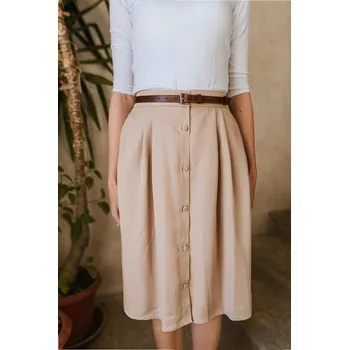 Dámská sukně Tencelová sukně Azora béžová Velikost: XL