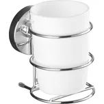 WENKO 20880100-Kelímek VACUUM-LOC MILAZZO 7,5x11,5 cm lesk. chrom/bílá