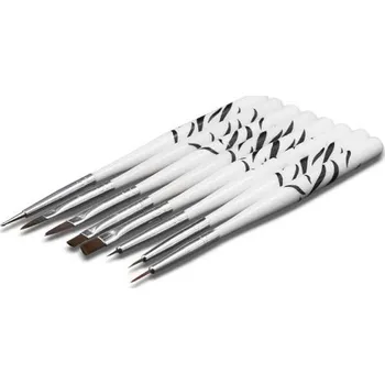 Štětec na gel a zdobení sada Zebra 8ks